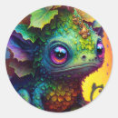Search for cute monster round stickers Colourful