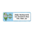 Search for parakeet return address labels Cartoon