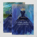 Search for teal blue quinceanera invitations Aqua