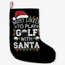 Search for golf christmas stockings Santa