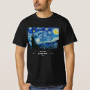 Search for famous artists tshirts Starry night