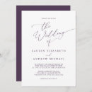 Search for purple fall wedding invitations Minimalist