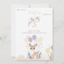 Search for fawn birthday invitations Watercolor