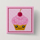 Search for cupcake with cherry badges Kawaii
