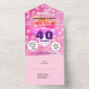 Search for glam 40th birthday invitations Modern