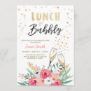 Search for lunch and bubbly invitations Pink and gold