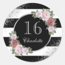 Search for pink black sweet 16 stickers Birthday