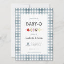 Search for blue gingham barbecue invitations Plaid