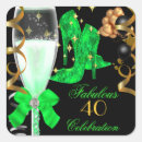 Search for 40 and fabulous stickers Elegant birthday party