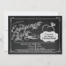 Search for chalkboard engagement party invitations Black
