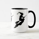 Search for witch on broom mugs Silhouette