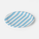 Search for white and baby blue stripes paper plates Modern