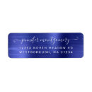 Search for blue metallic return address labels Elegant