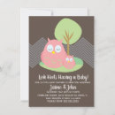 Search for pink owl baby shower invitations Chevron