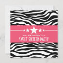 Search for zebra sweet 16 invitations Girly