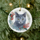 Search for russian christmas tree decorations Russian blue cat