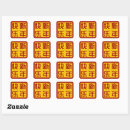 Search for chinese new year square stickers Red