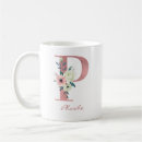 Search for initial p mugs Monogrammed
