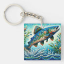 Search for green fish key rings Salmon