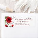 Search for floral beautiful red rose flower return address labels Elegant
