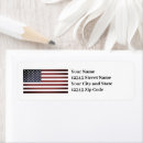 Search for america flag return address labels Vintage