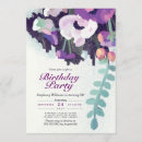 Search for purple white birthday invitations Flowers