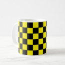 Search for yellow and black mugs Chequered