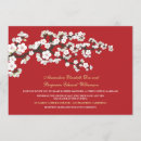 Search for red cherry blossoms invitations Sakura