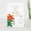 Search for orange lily wedding invitations Botanical