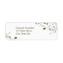 Search for floral swirl return address labels Green
