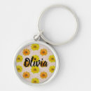 Search for yellow flowers key rings Trendy