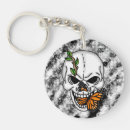 Search for skull with butterflies key rings Gothic