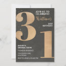 Search for 31st birthday invitations Gold