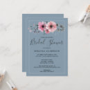 Search for blue flowers bridal shower invitations Watercolor