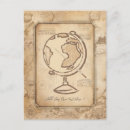 Search for vintage world globe postcards Earth