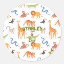Search for jungle zoo party stickers Tropical