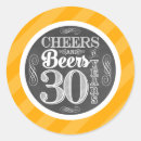 Search for cheers and beers stickers Birthday party