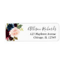 Search for blue floral return address labels Fall