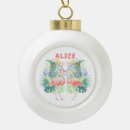 Search for flamingo christmas tree decorations Palm leaves
