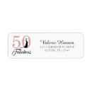 Search for 50th birthday return address labels Elegant birthday party