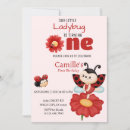 Search for ladybug 1st birthday invitations Nature