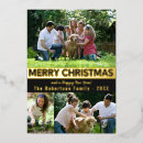 Search for merry christmas new years cards Gold foil