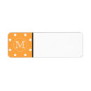 Search for orange return address labels Initial