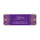 Search for purple damask return address labels Trendy