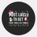 Search for tinsel stickers Santa claus