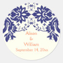 Search for navy blue damask stickers Ivory