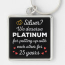 Search for 25th key rings Silver