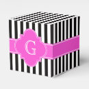 Search for black and white stripe favour boxes Pink