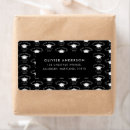 Search for lab return address labels Black and white