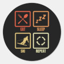 Search for funny skier stickers Fitness